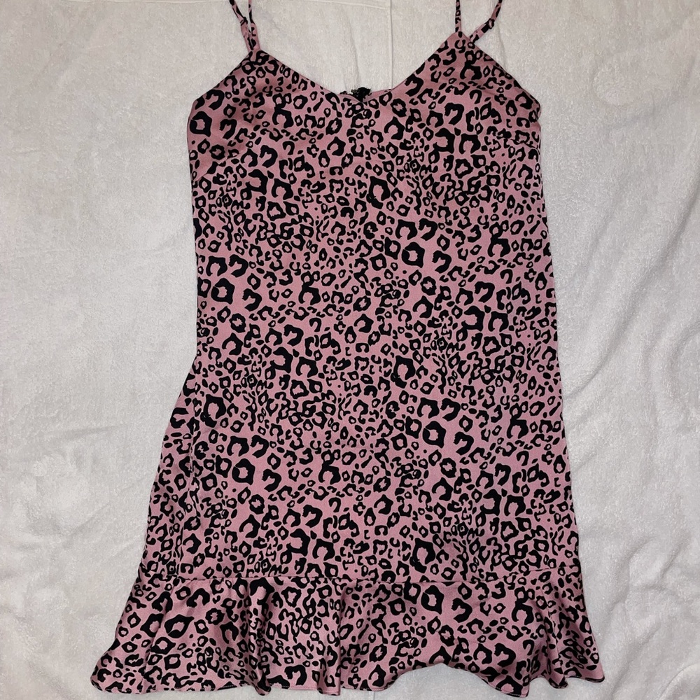 Never worn Aqua cheetah print dress !!